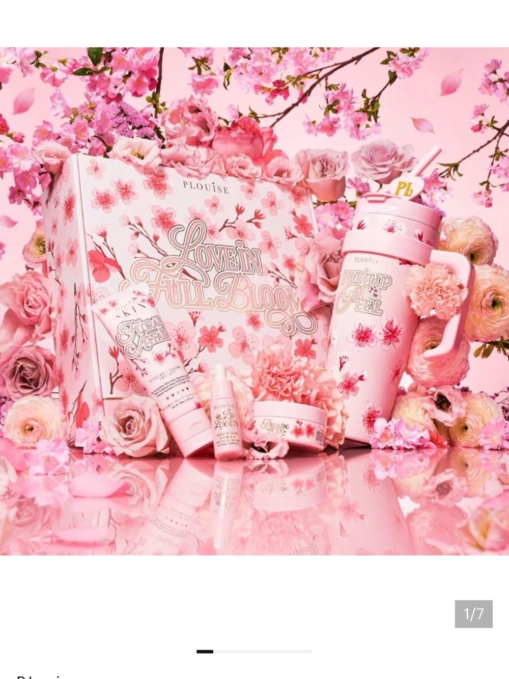 Plouise Love in Full Bloom Pink Body Moisturizer & Oil Gift Set